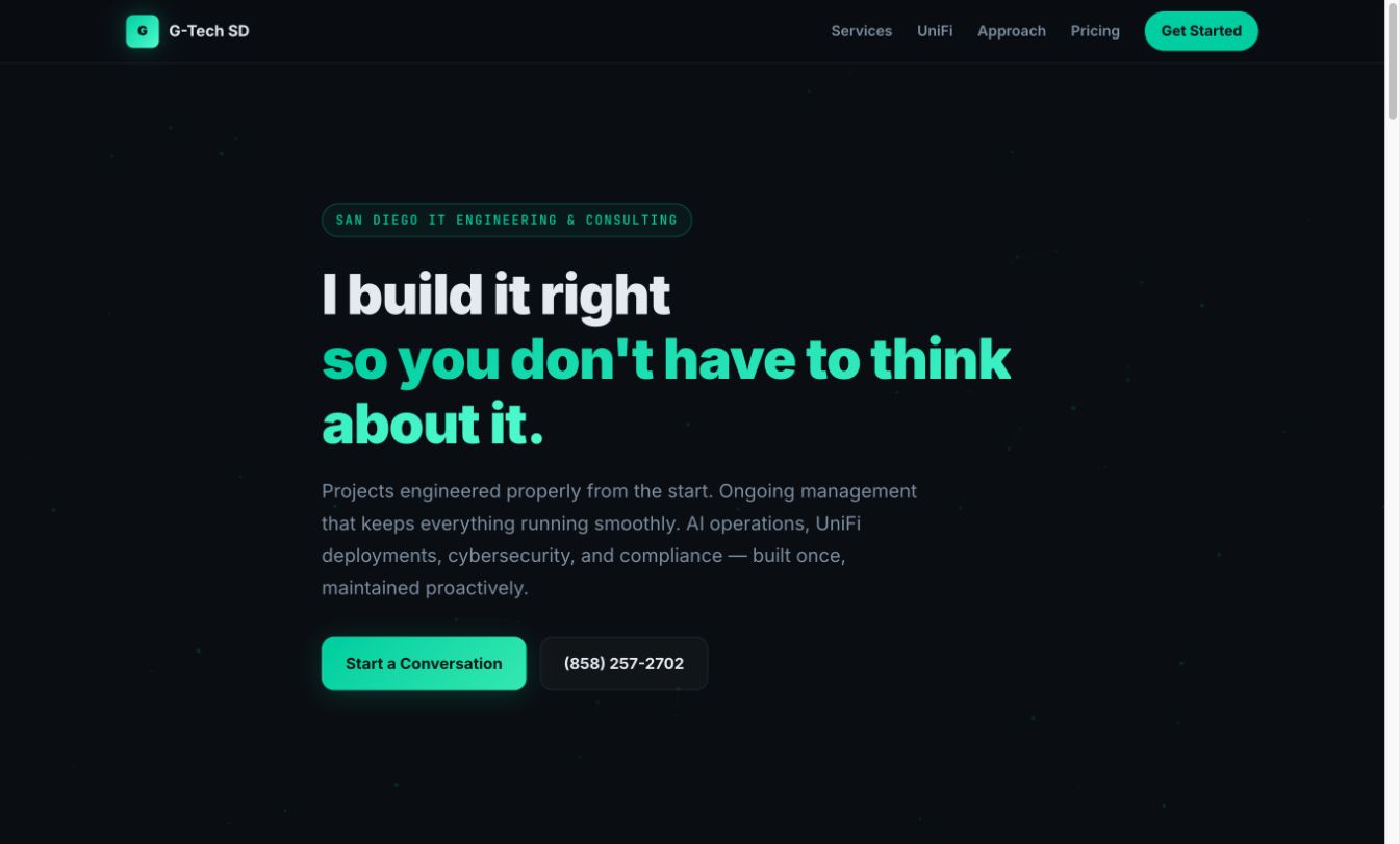 G-Tech SD website preview